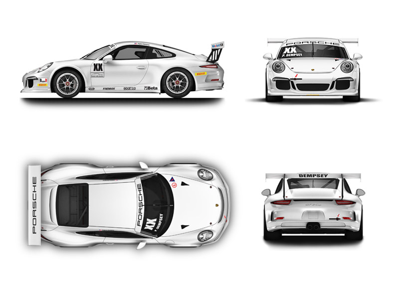 Illustration for article titled Let's Make Patrick Dempsey's 911 GT3 Cup Car Super Awesome